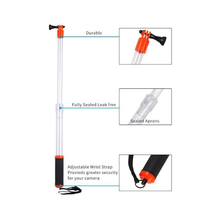 Water-proof Extension Rod for Action Cameras