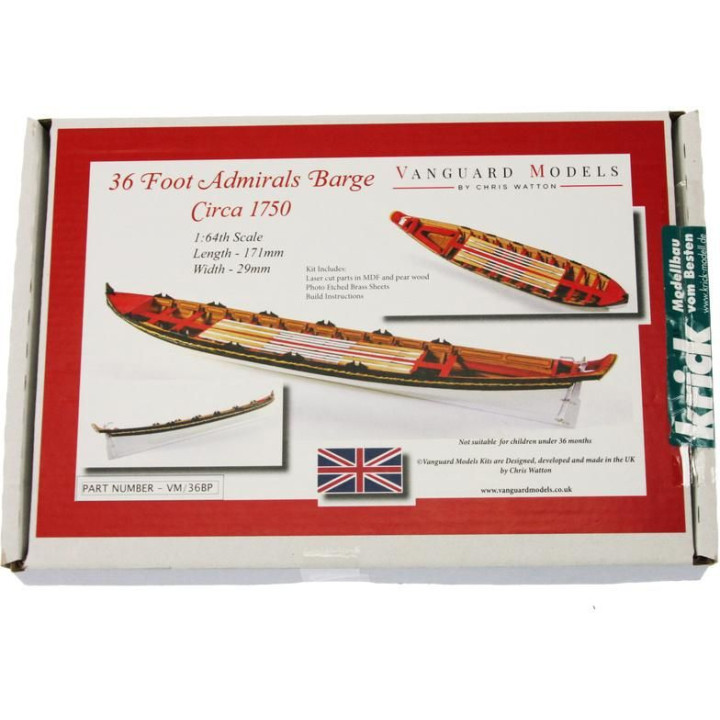 Vanguard Models admirálský člun 36" 1:64 kit