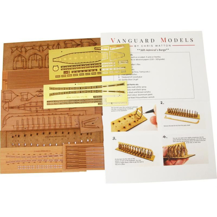 Vanguard Models admirálský člun 36" 1:64 kit