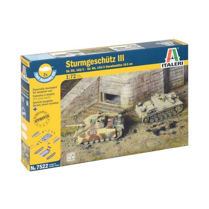 Fast Assembly tanky 7522 - STURMGESCHUTZ III (1:72)