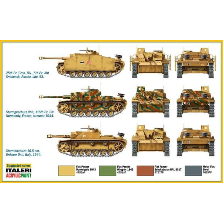 Fast Assembly tanky 7522 - STURMGESCHUTZ III (1:72)