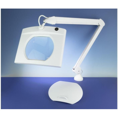 Lightcratt stolní lampa s obdelníkovou lupou