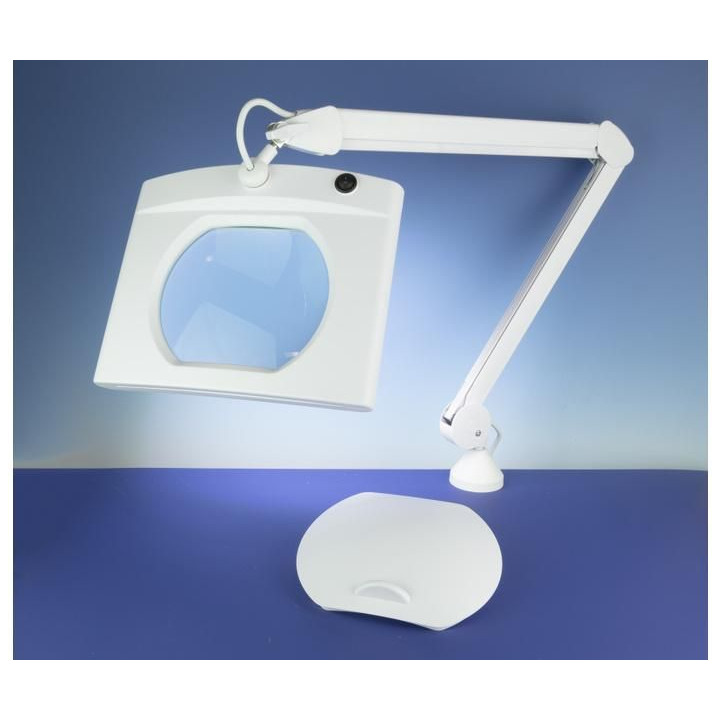 Lightcratt stolní lampa s obdelníkovou lupou