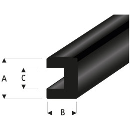 Raboesch profil gumový U 2x2mm 2m