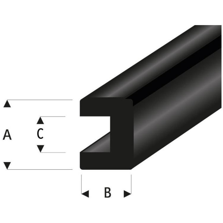 Raboesch profil gumový U 3x4mm 2m