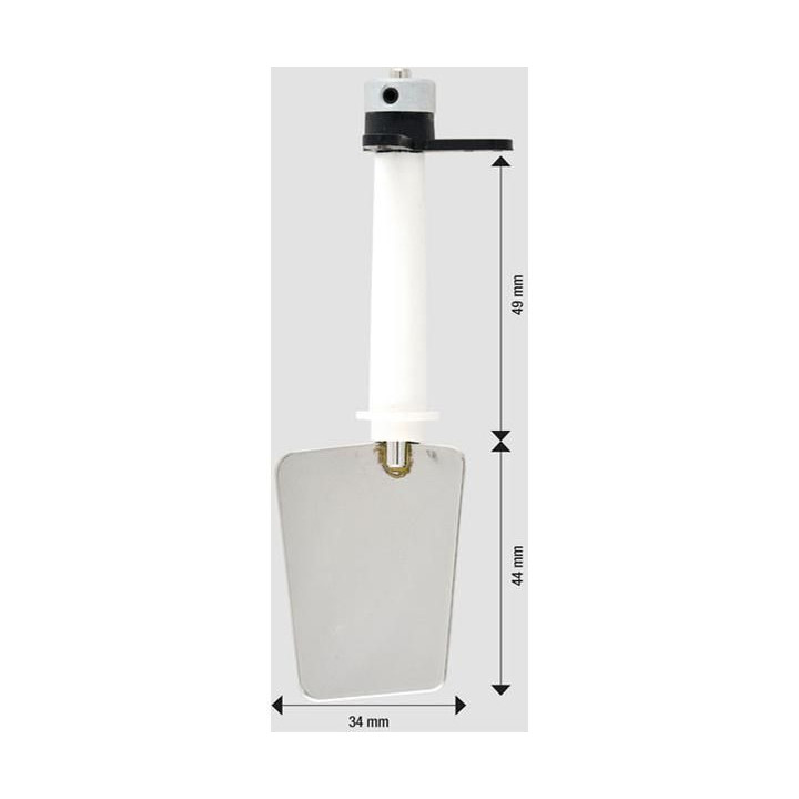 Raboesch kormidlo kompletní kov 35x37mm