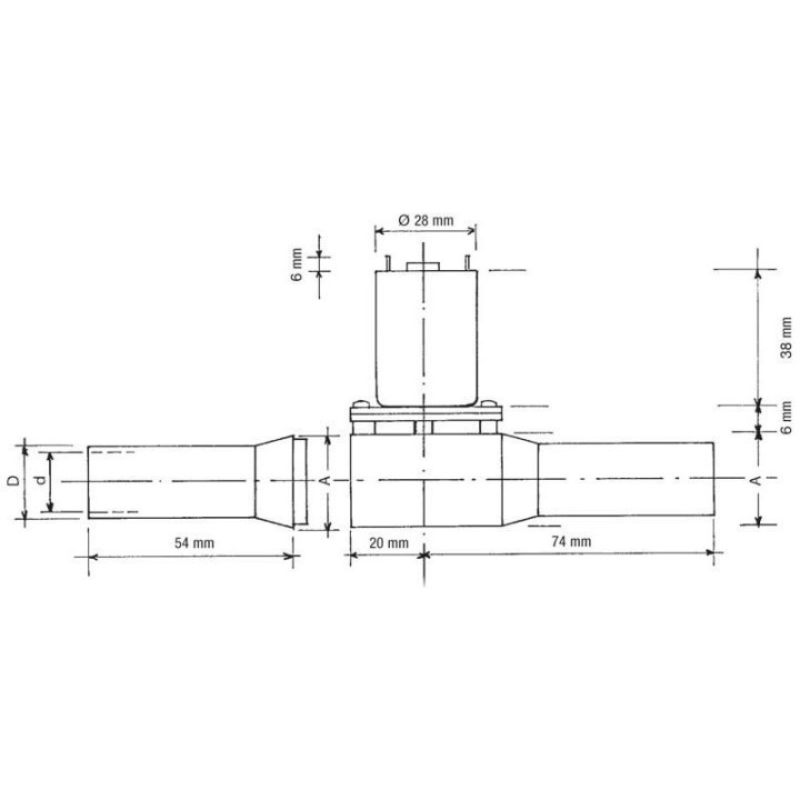 Raboesch příčný pohon kompletní 19/22 x 154mm