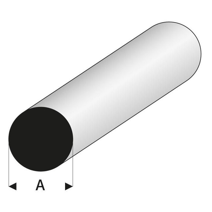 Raboesch profil ASA kulatý 1.5x330mm (5)