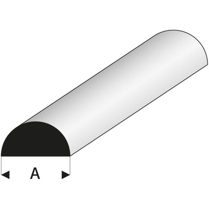 Raboesch profil ASA půlkulatý 3x1000mm