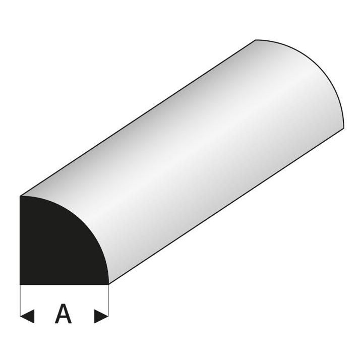 Raboesch profil ASA čvrtkruhový 6x1000mm