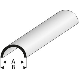 Raboesch profil ASA trubka půlkruhová 5x7x1000mm