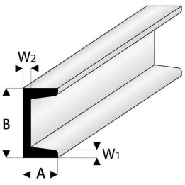 Raboesch profil ASA U 1.25x2.5x330mm (5)