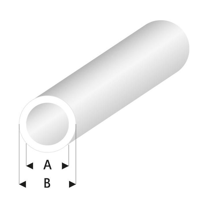 Raboesch profil ASA trubka transparentní bílá 2x3x330mm (5)
