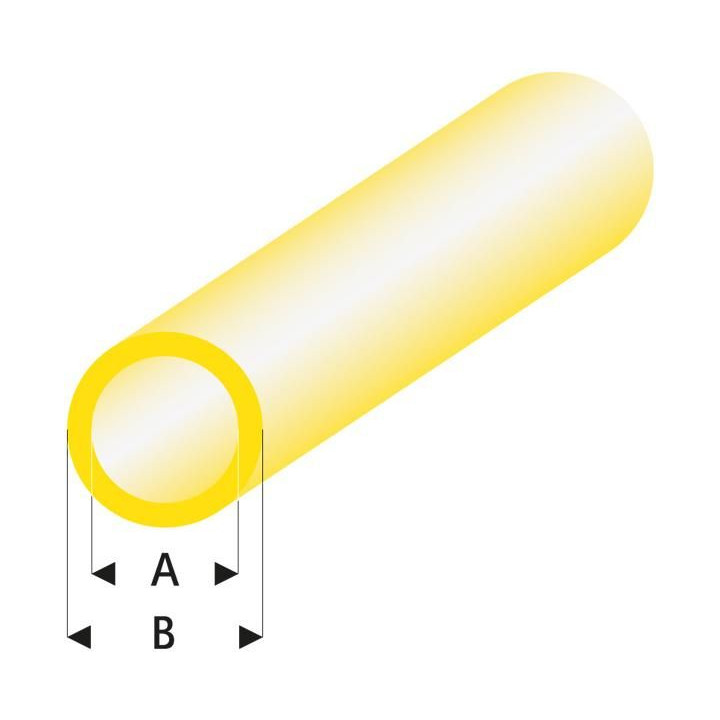 Raboesch profil ASA trubka transparentní žlutá 3x4x330mm (5)