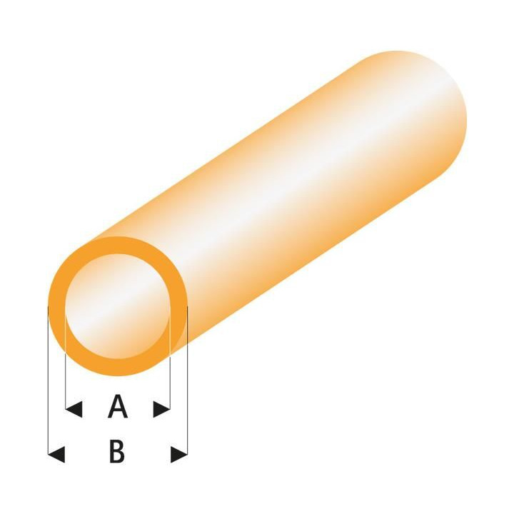 Raboesch profil ASA trubka transparentní oranžová 2x3x330mm (5)