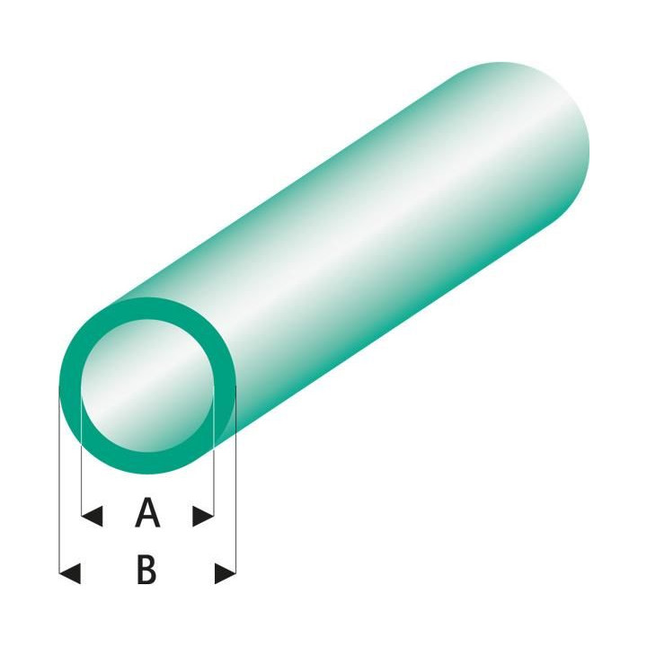 Raboesch profil ASA trubka transparentní zelená 4x5x330mm (5)