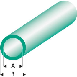 Raboesch profil ASA trubka transparentní zelená 5x6x330mm (5)