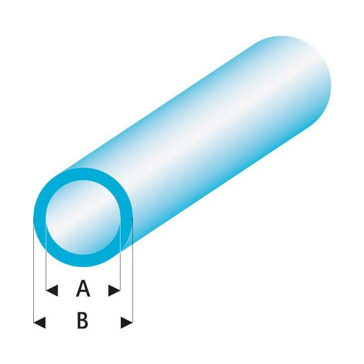 Raboesch profil ASA trubka transparentní modrá 2x3x330mm (5)