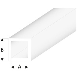 Raboesch profil ASA trubka čtvercová transparentní 4x5x330mm (5)