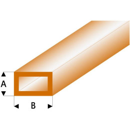 Raboesch profil ASA trubka čtyřhranná transparentní hnědá 3x6x330mm (5)