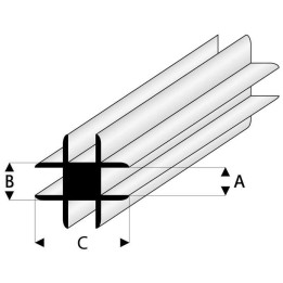 Raboesch profil ASA spojovací křížový 1.5x330mm (5)
