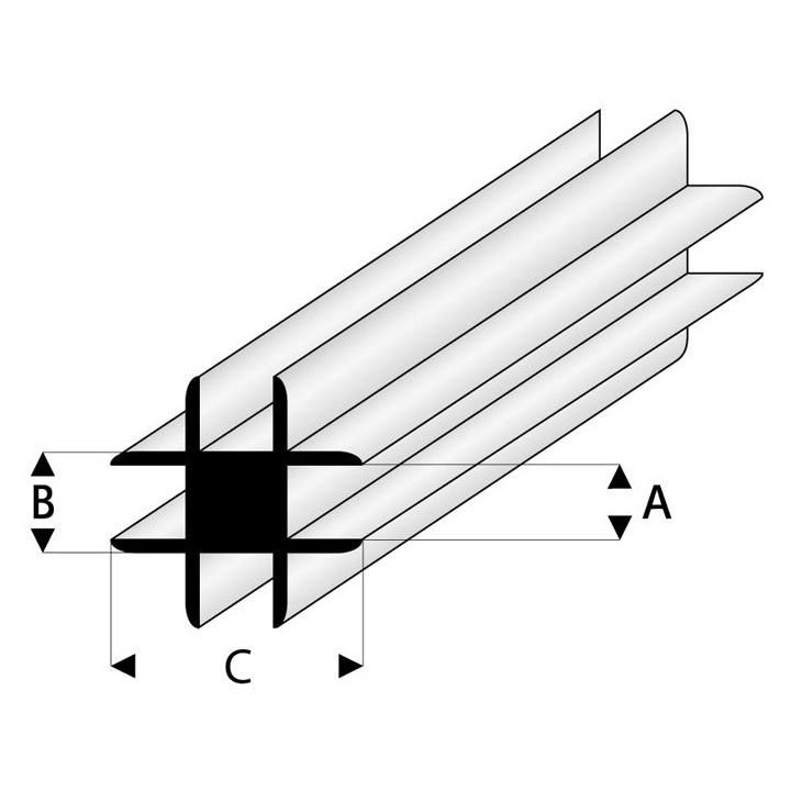 Raboesch profil ASA spojovací křížový 2x1000mm