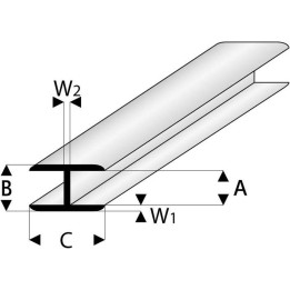 Raboesch profil ASA spojovací plochý 4x1000mm