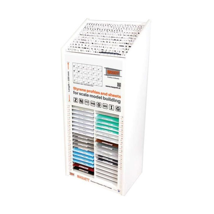 Raboesch prodejní displej s 330mm profily a deskami