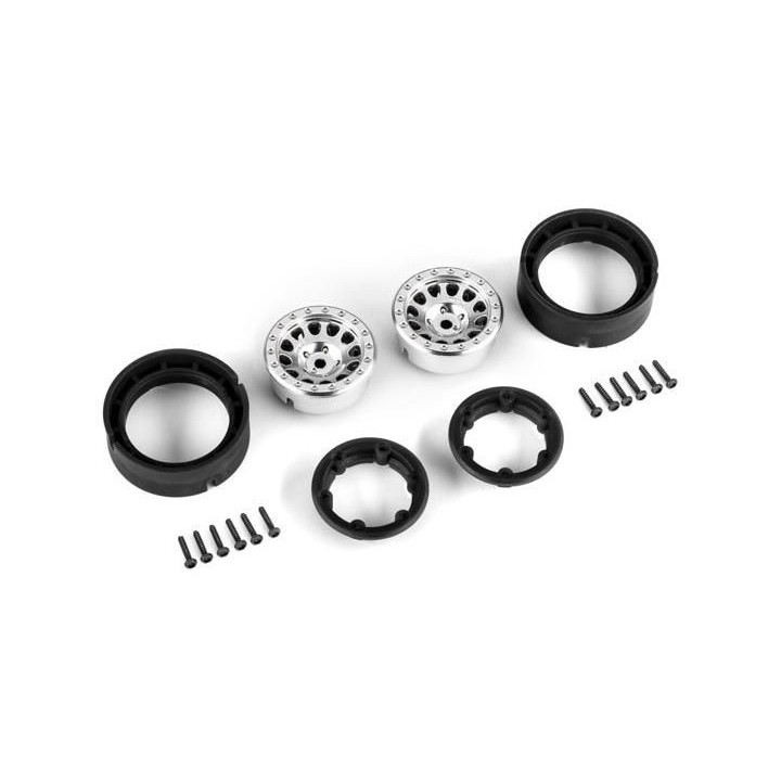 Traxxas disk 1.0" Method 105 beadlock polomatný chrom (2)