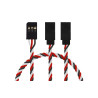 Kroucený Y-kabel s konektory Futaba o délce 150 mm s PVC izolací, průřez vodičů 0,25 mm2.