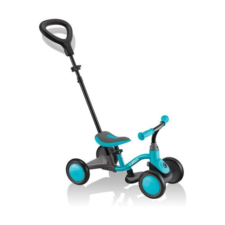Globber - Dětské odrážedlo Learning Bike 3v1 Deluxe modrošedé