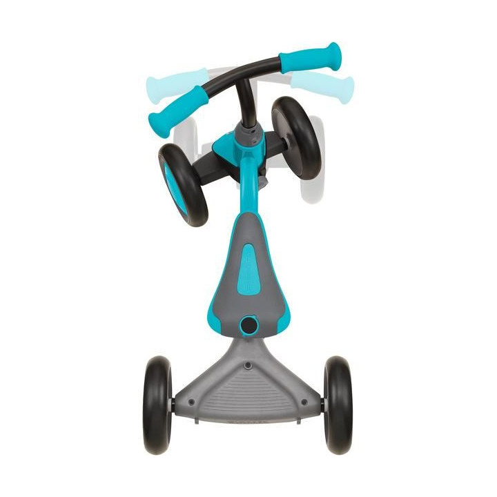 Globber - Dětské odrážedlo Learning Bike 3v1 Deluxe modrošedé