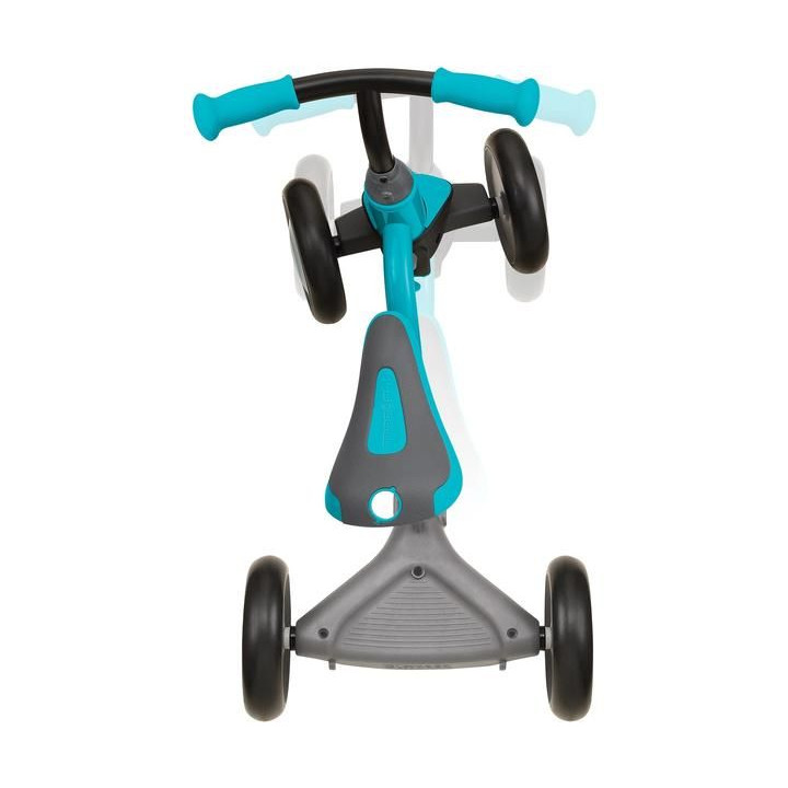 Globber - Dětské odrážedlo Learning Bike 3v1 Deluxe modrošedé