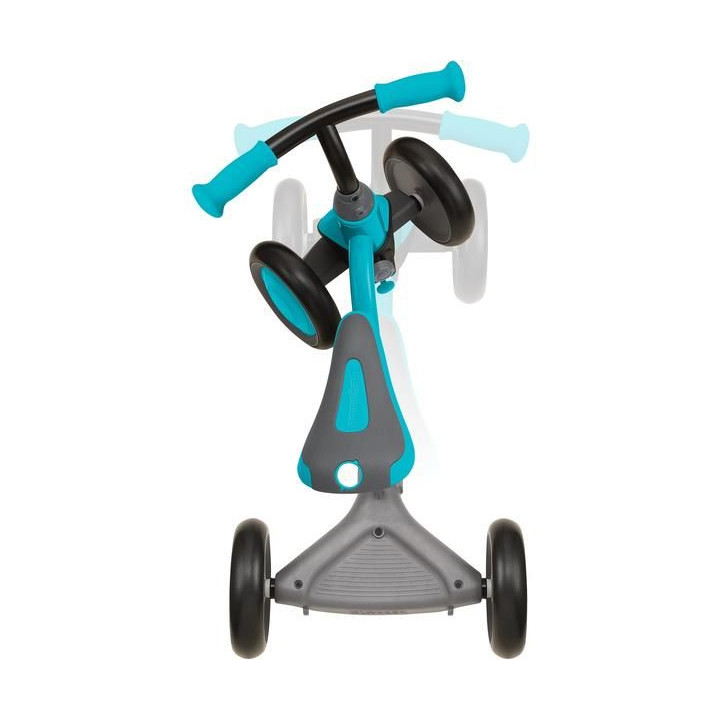 Globber - Dětské odrážedlo Learning Bike 3v1 Deluxe modrošedé