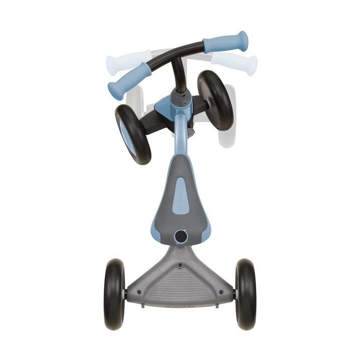 Globber - Dětské odrážedlo Learning Bike 3v1 Deluxe modrošedé