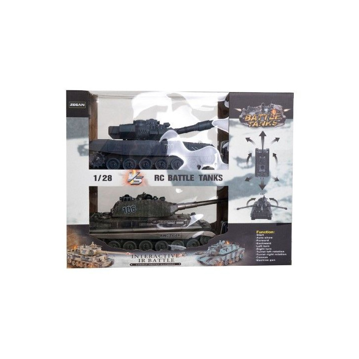 Tank RC 2ks 36cm + dobíjacia pack tanková bitka