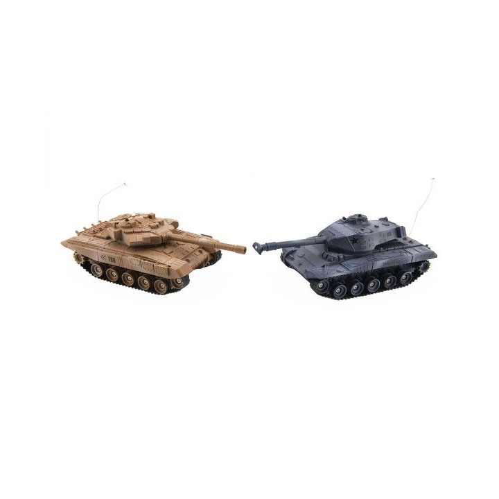 Tank RC 2ks 25cm tanková bitka + dobíjacia pack 27MHZ a 40MHz so zvukom sa svetlom v krabici 50x20