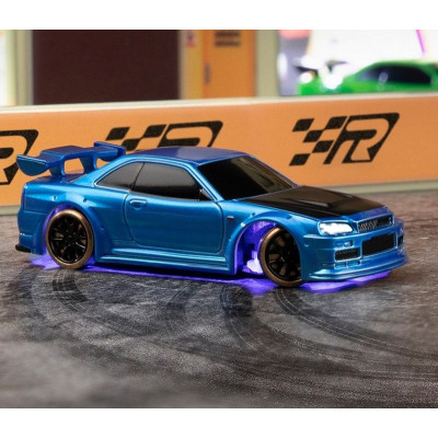 Turbo Racing 1/76 C64 DRIFT RC Car RTR (modrá metalíza)