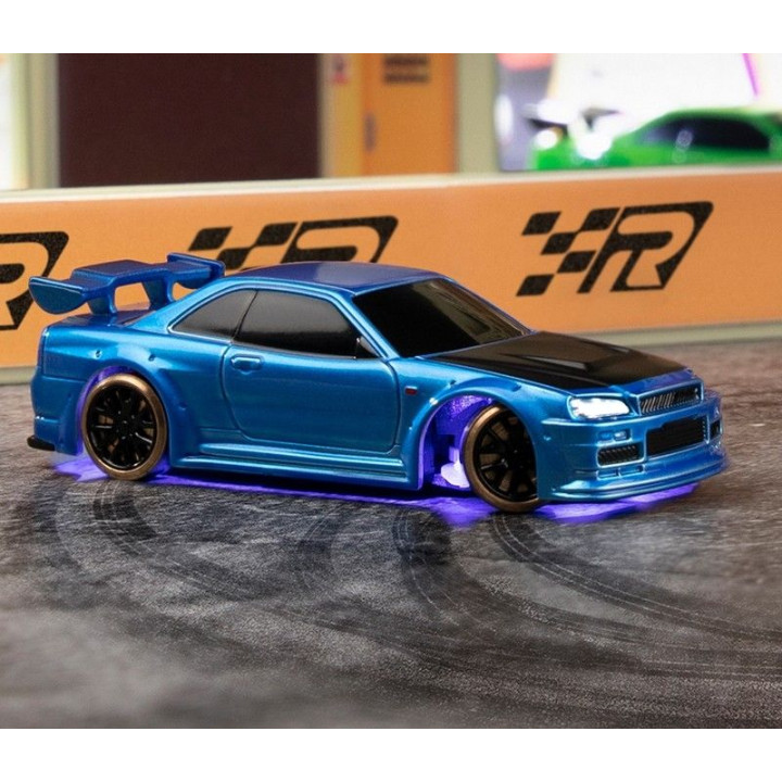 Turbo Racing 1/76 C64 DRIFT RC Car RTR (modrá metalíza)