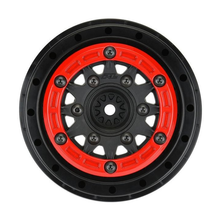Pro-Line disk 2.2/3.0" Raid bead lock H12/H14 SC červeno-černý (2)