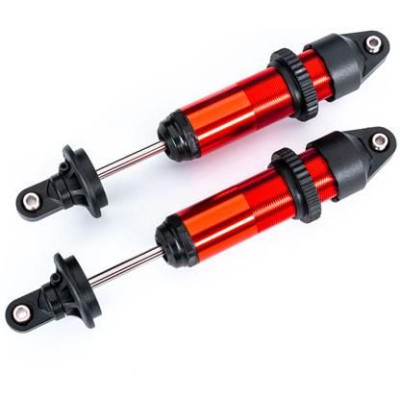 Traxxas tlumič GTX hliníkový červeně eloxovaný (2)