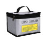 Lipo Battery Safe Guard – Bezpečnostní pouzdro pro lipo baterie, navrženo pro ochranu proti přehřátí, požáru a zkratu. Vyrobeno z odolného materiálu, který zajišťuje bezpečnou manipulaci s bateriemi během skladování a transportu. Ochranný vak z nehořlavého materiálu pro bezpečné cestování s akumulátory. V případě možné exploze akumulátoru zadusí vzniklý oheň. Velikost: 215*120*165mm Váha: 150g