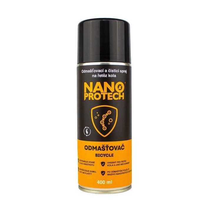 NANOPROTECH BICYCLE odmašťovací a čistící sprej na řetěz 400ml