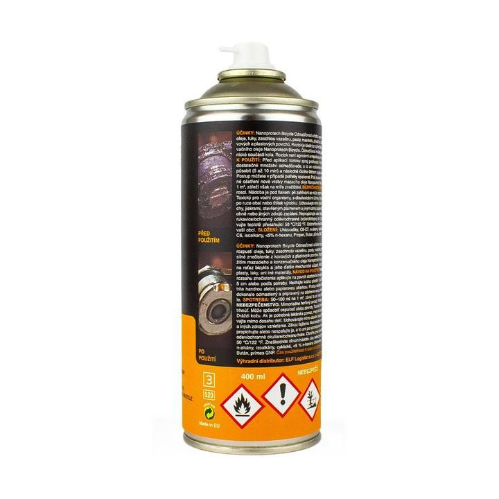 NANOPROTECH BICYCLE odmašťovací a čistící sprej na řetěz 400ml