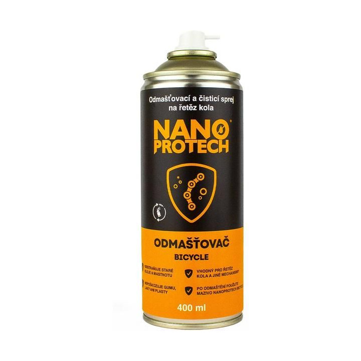 NANOPROTECH BICYCLE odmašťovací a čistící sprej na řetěz 400ml