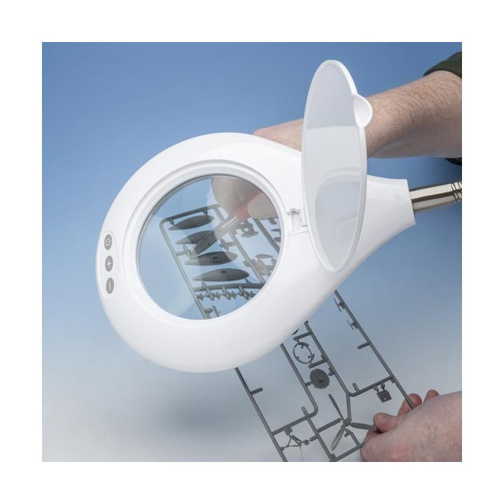 Lightcraft stolní LED lampa s lupou a podstavcem