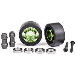 Traxxas kolo pro wheelie sadu hliníkové zeleně eloxované (2)