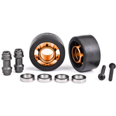 Traxxas kolo pro wheelie sadu hliníkové oranžově eloxované (2)