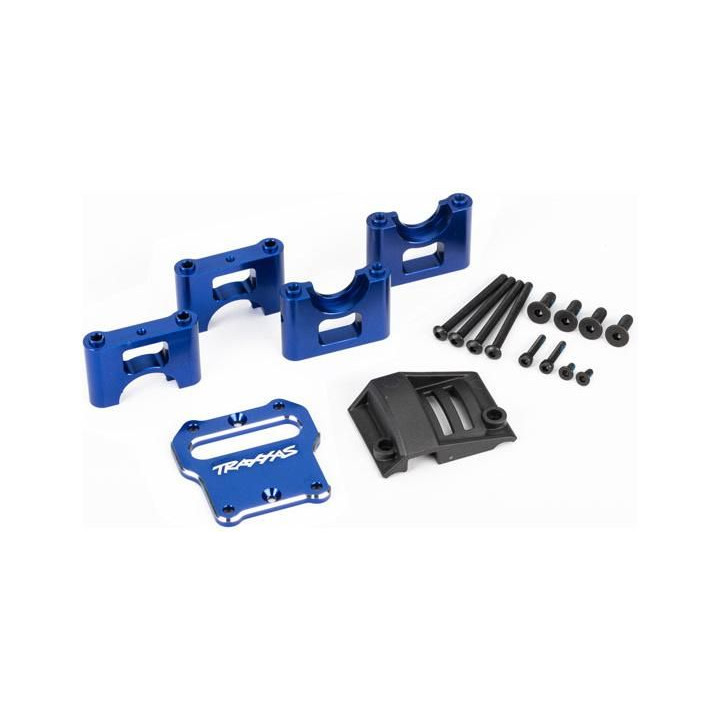 Traxxas lože centrálního diferenciálu hliníkové modře eloxované