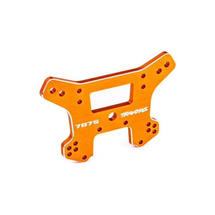 Traxxas vež tlumičů zadní hliníková oranžově eloxovaná (pro Sledge)